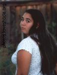 Dana in her backyard